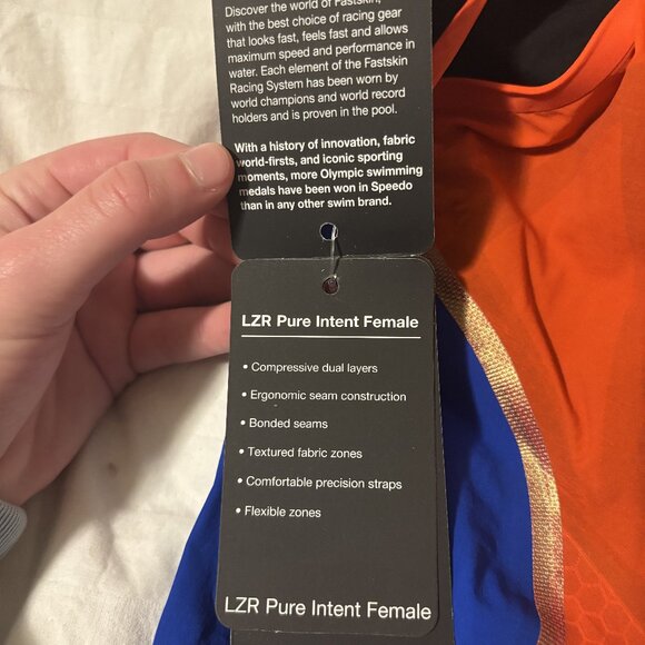 Speedo LZR Pure Intent Women's Closed Back Fastskin/Kneeskin Tech Suit - Picture 10 of 15